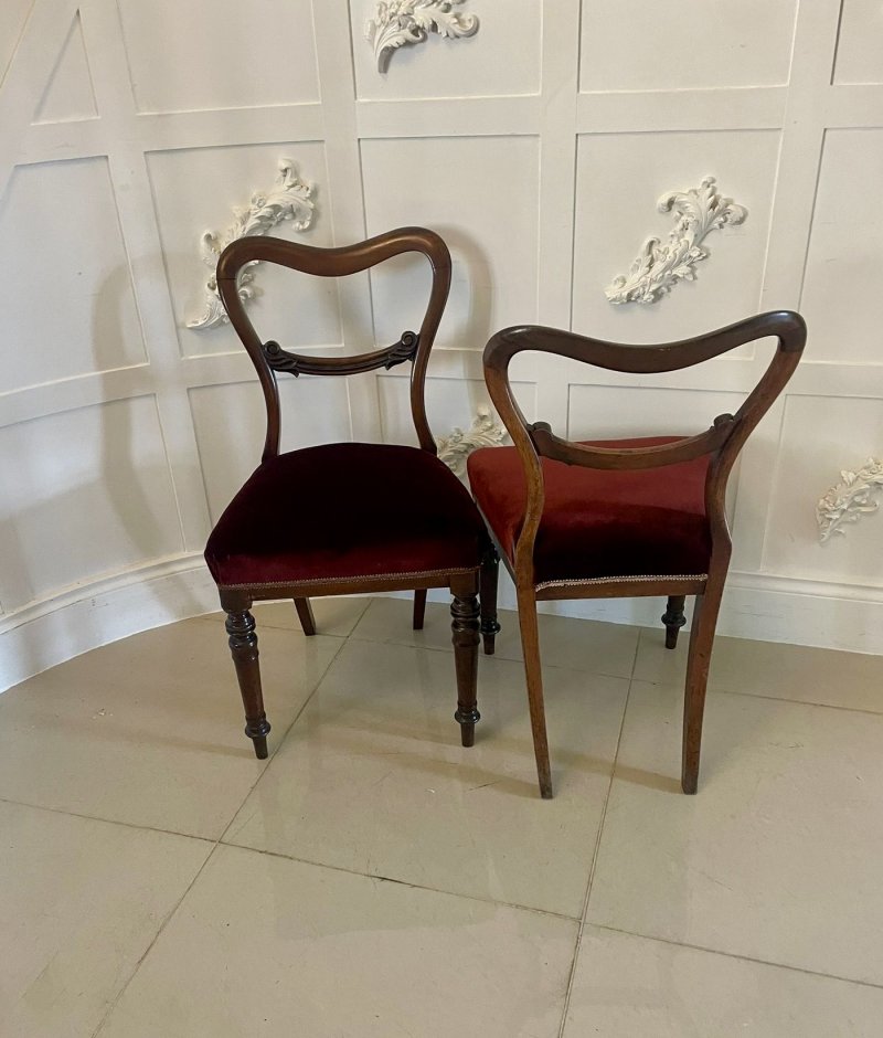 Quality Set of Six Antique Victorian Rosewood Dining Chairs - Image 3